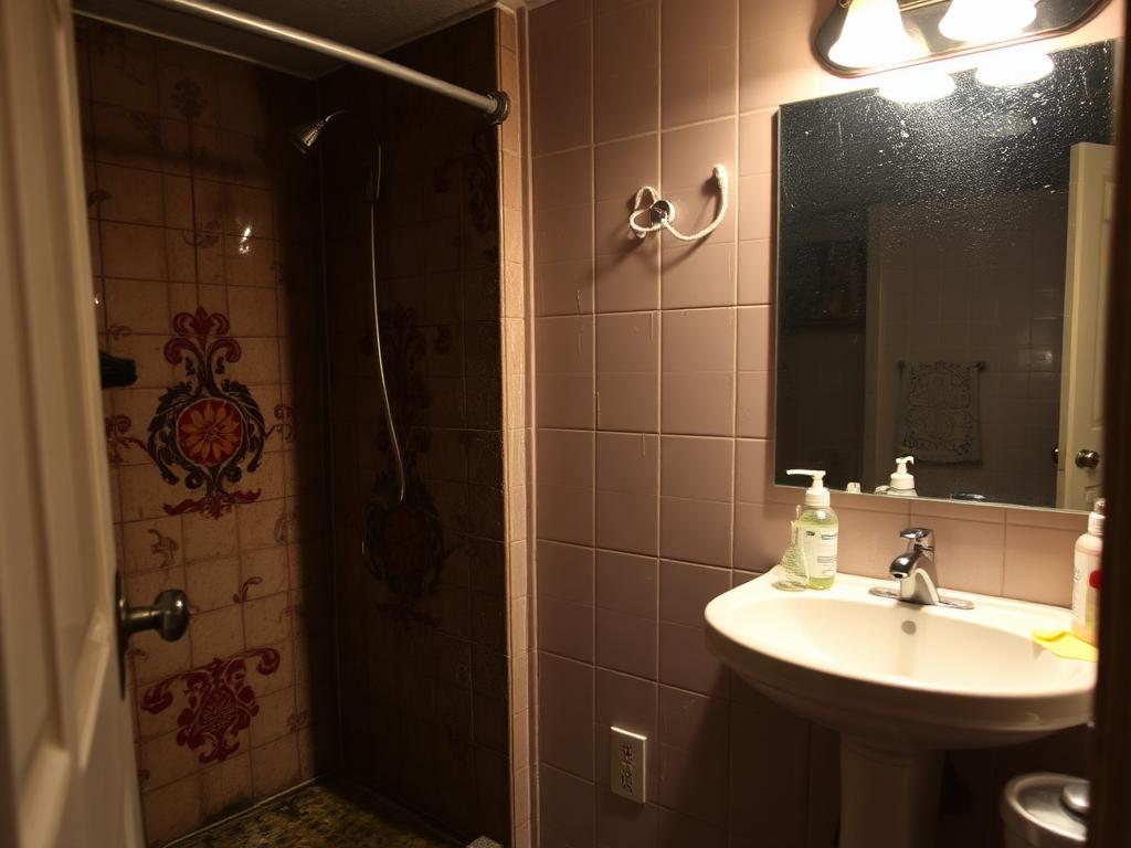 Bathroom before cleaning